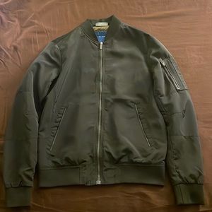 Mens Black Zara Bomber Jacket sz S
